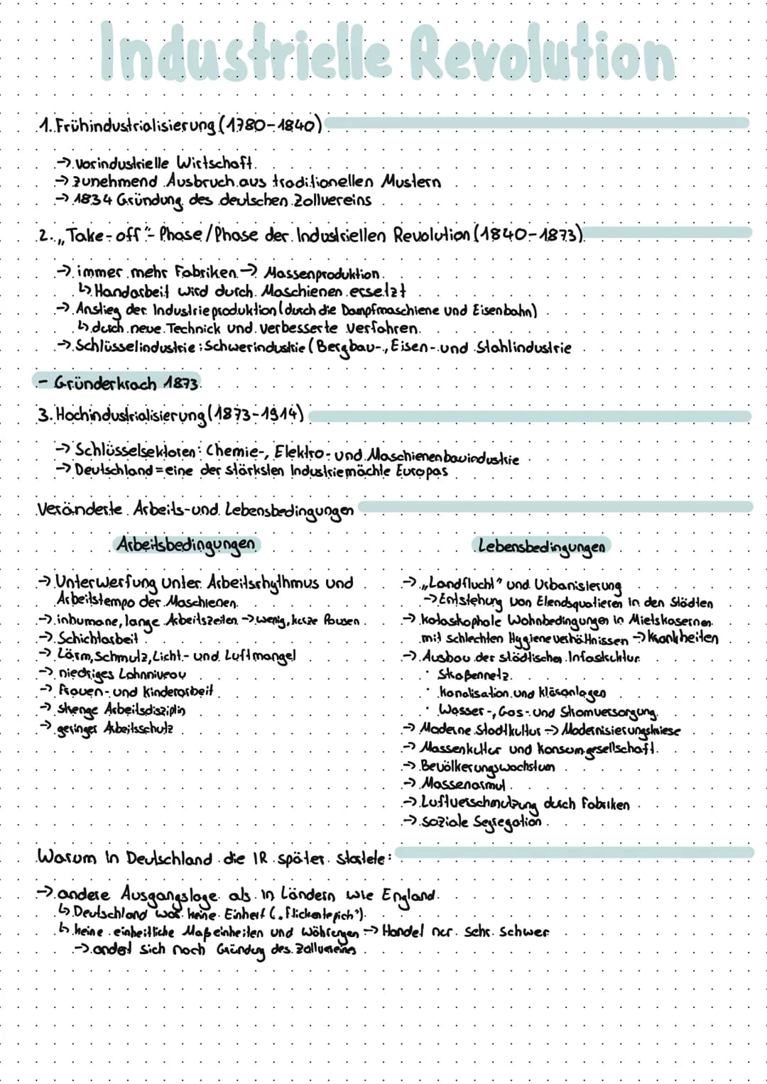Industrielle Revolution
1. Frühindustrialisierung (1780-1840)
→. Vor industrielle Wirtschaft.
→ zunehmend Ausbruch aus traditionellen Muster