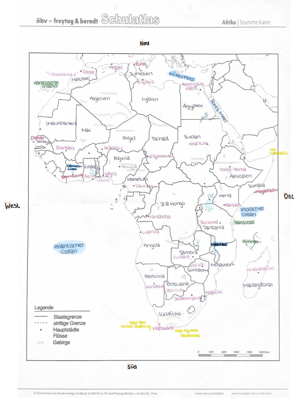 Topografie Afrika