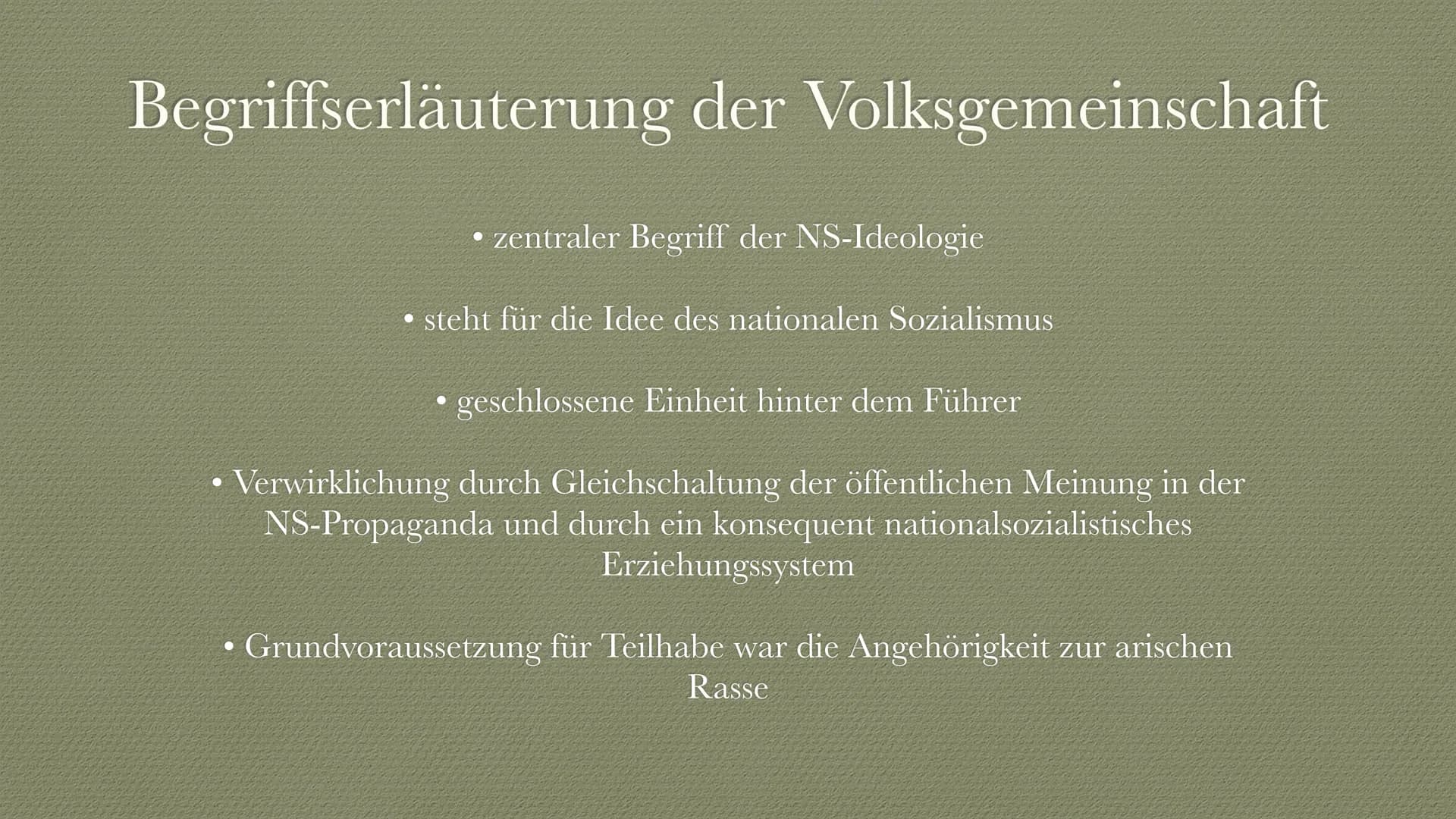 Geschichtsvortrag:
Die Volksgemeinschaft
Die Sicherung der Macht und das
nationalistische System totalitärer Herrschaft
27
$
✔
✔ ●
●
●
●
●
●