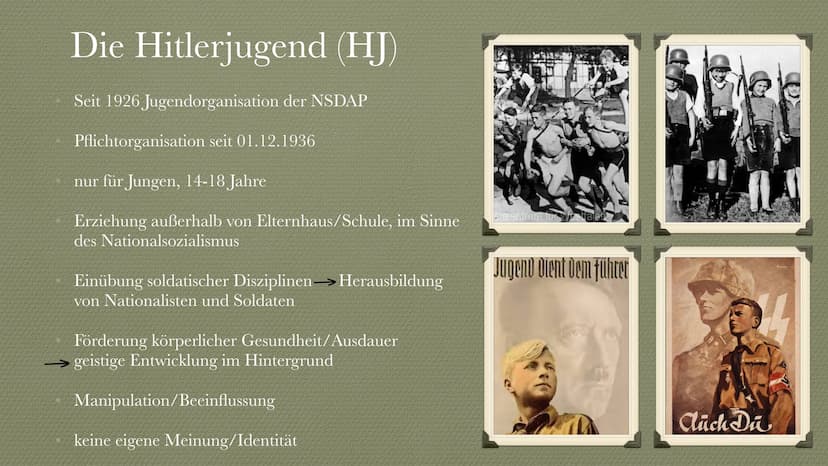 Geschichtsvortrag:
Die Volksgemeinschaft
Die Sicherung der Macht und das
nationalistische System totalitärer Herrschaft
27
$
✔
✔ ●
●
●
●
●
●