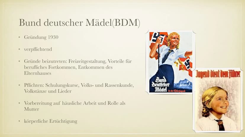 Geschichtsvortrag:
Die Volksgemeinschaft
Die Sicherung der Macht und das
nationalistische System totalitärer Herrschaft
27
$
✔
✔ ●
●
●
●
●
●
