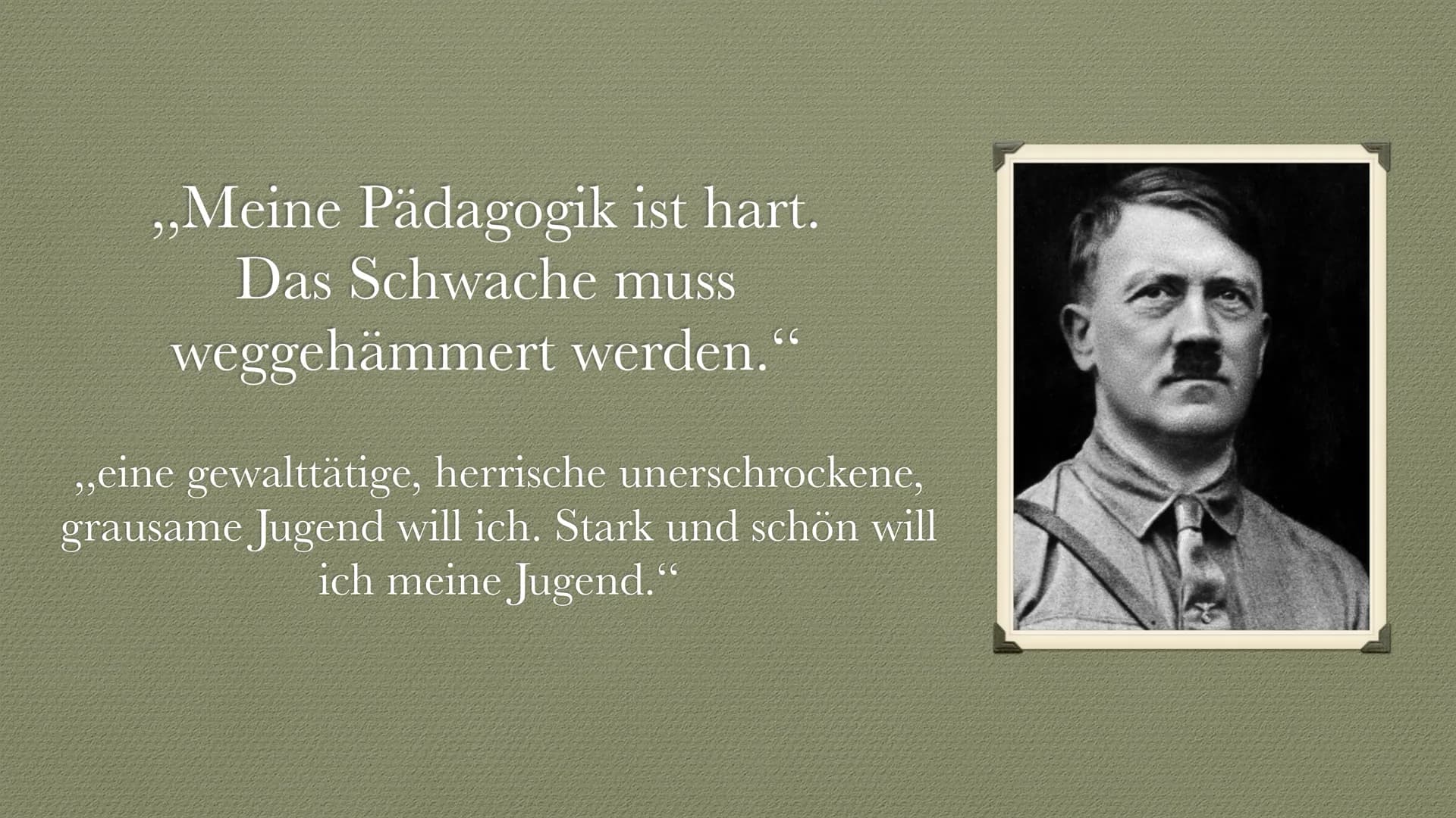 Geschichtsvortrag:
Die Volksgemeinschaft
Die Sicherung der Macht und das
nationalistische System totalitärer Herrschaft
27
$
✔
✔ ●
●
●
●
●
●