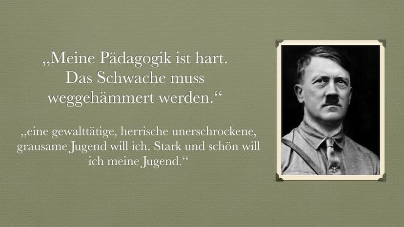 Geschichtsvortrag:
Die Volksgemeinschaft
Die Sicherung der Macht und das
nationalistische System totalitärer Herrschaft
27
$
✔
✔ ●
●
●
●
●
●