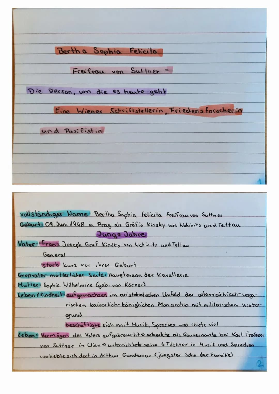 Warum Bertha von Suttner den Friedensnobelpreis bekam und ihr Leben