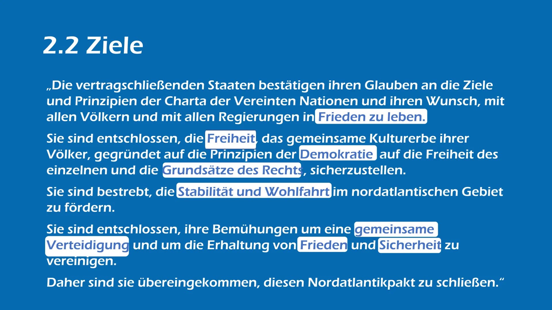 Die NATO
Verteidigungsbündnis
oder Weltpolizist?
Von Elisabeth Atapin Gliederung
1. Gründung im historischen Kontext
2. Vertragswerk
2.1 Lei