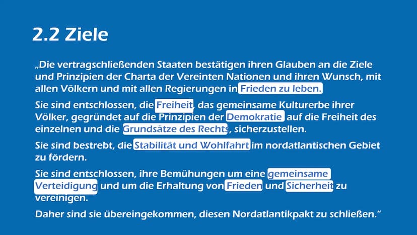 Die NATO
Verteidigungsbündnis
oder Weltpolizist?
Von Elisabeth Atapin Gliederung
1. Gründung im historischen Kontext
2. Vertragswerk
2.1 Lei