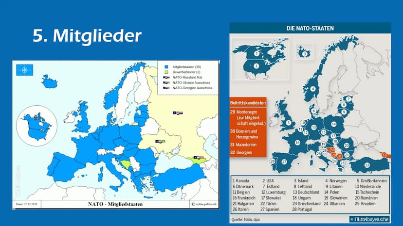 Die NATO
Verteidigungsbündnis
oder Weltpolizist?
Von Elisabeth Atapin Gliederung
1. Gründung im historischen Kontext
2. Vertragswerk
2.1 Lei