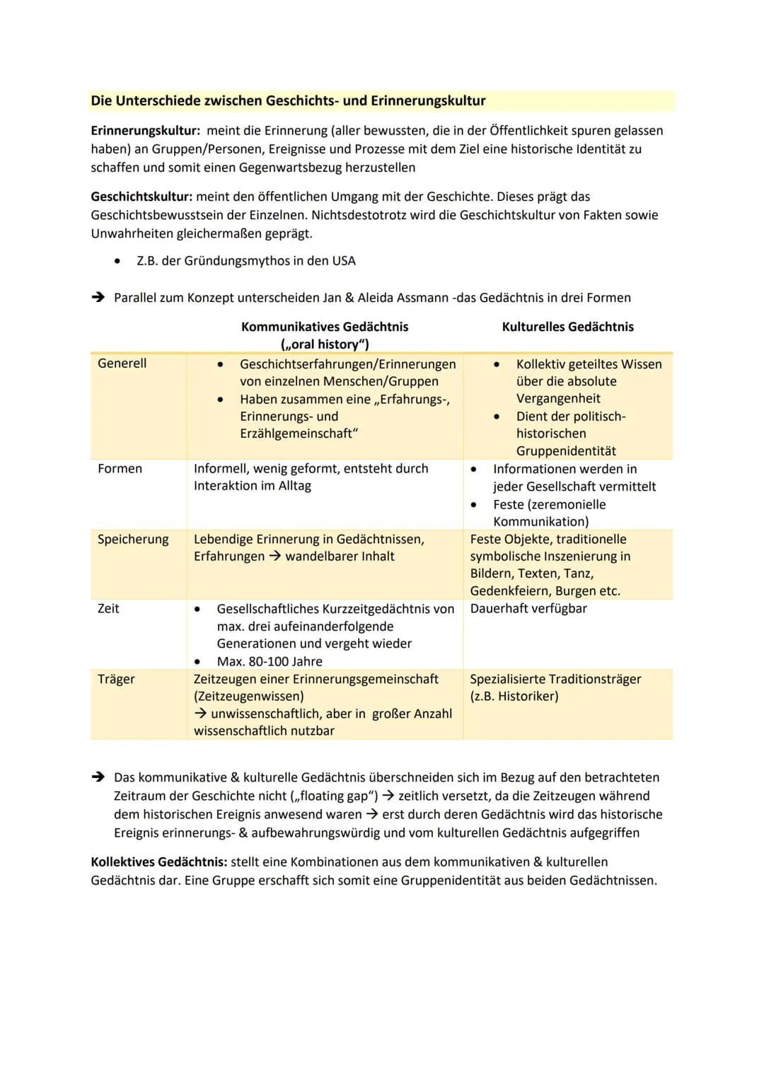 Geschichtsbewusstsein und Geschichtskultur
Was ist Geschichte?
●
Vergangenheit ist nie vollständig rekonstruierbar = kein Spiegel der vergan