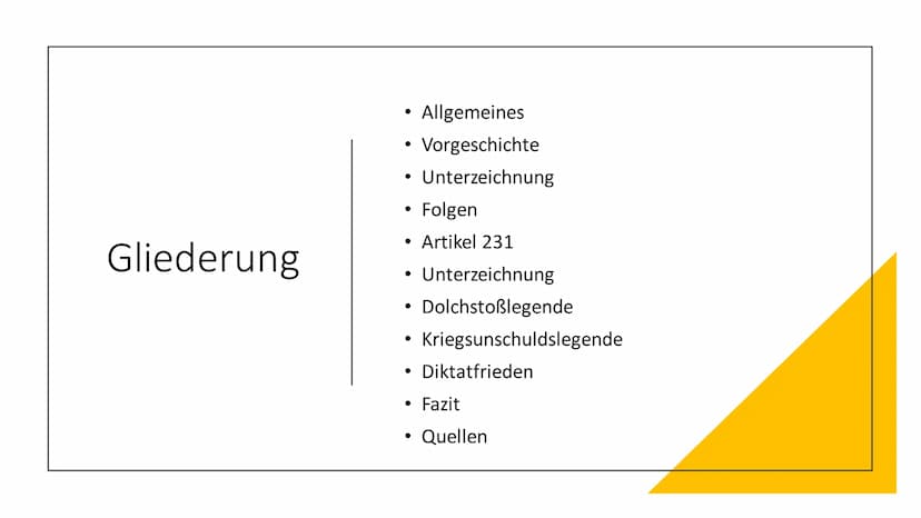 in
Versailler Friedensvertrag
10.01.1920 Versailler Vertrag-
Friedensvertrag nach dem 1. Weltkrieg
Allgemeines
Endpunkt des ersten Weltkrieg