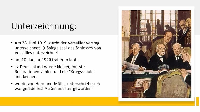 in
Versailler Friedensvertrag
10.01.1920 Versailler Vertrag-
Friedensvertrag nach dem 1. Weltkrieg
Allgemeines
Endpunkt des ersten Weltkrieg