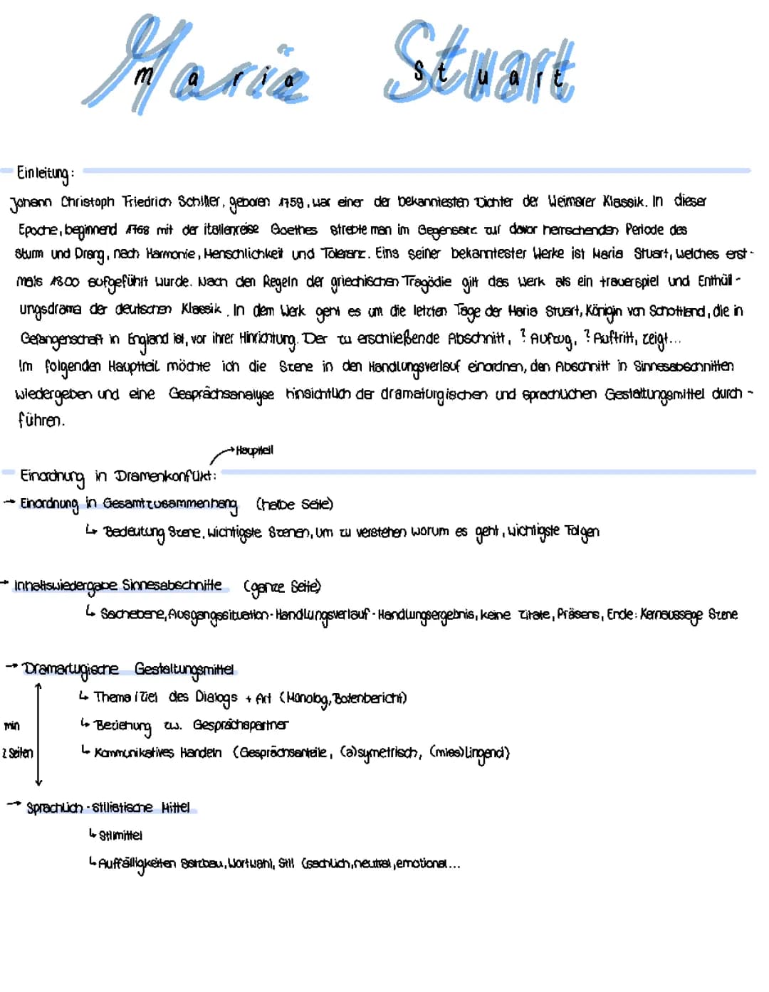 Maria Stuart Dramenanalyse