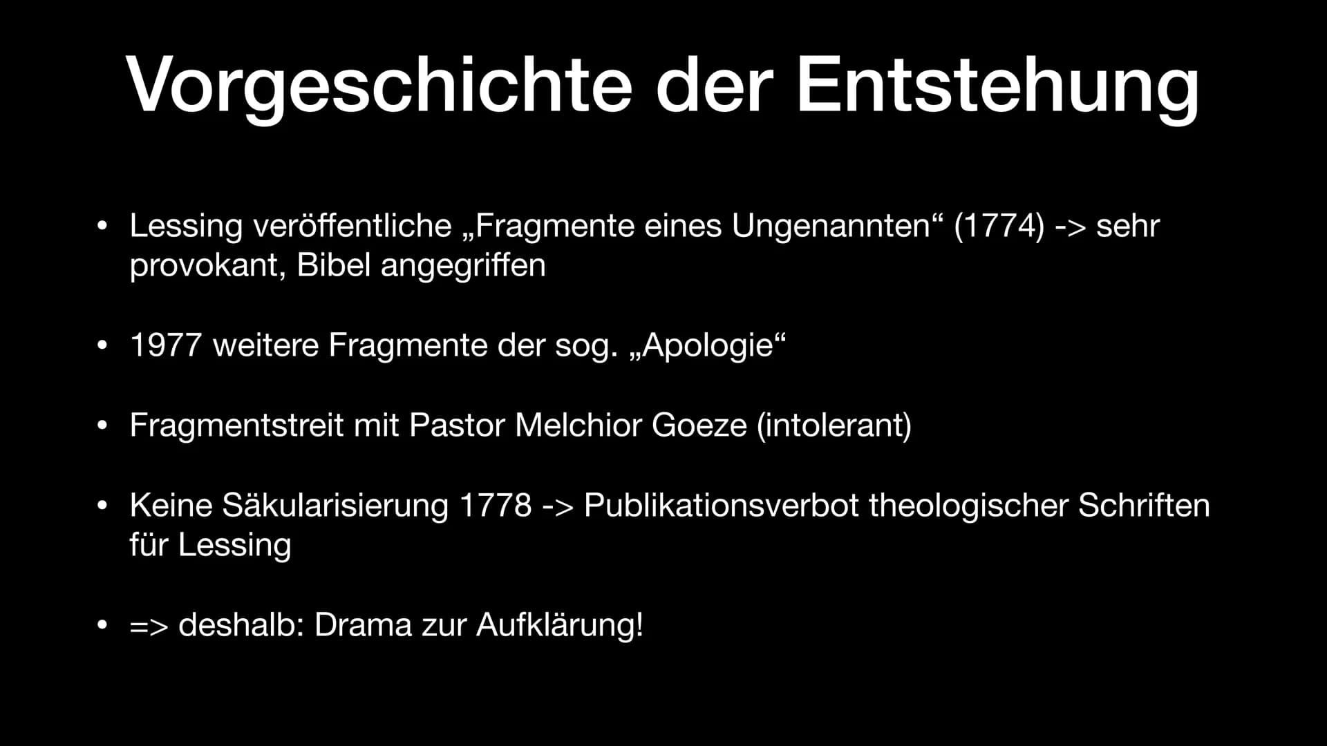 Inhaltsfeld Texte: Dramen
Nathan der Weise
Gotthold Ephraim Lessing, 1779
Abi 2023 NRW - Deutsch LK ●
●
●
●
●
●
Allgemeine Daten ✓
Vorgeschi