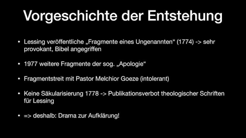 Inhaltsfeld Texte: Dramen
Nathan der Weise
Gotthold Ephraim Lessing, 1779
Abi 2023 NRW - Deutsch LK ●
●
●
●
●
●
Allgemeine Daten ✓
Vorgeschi