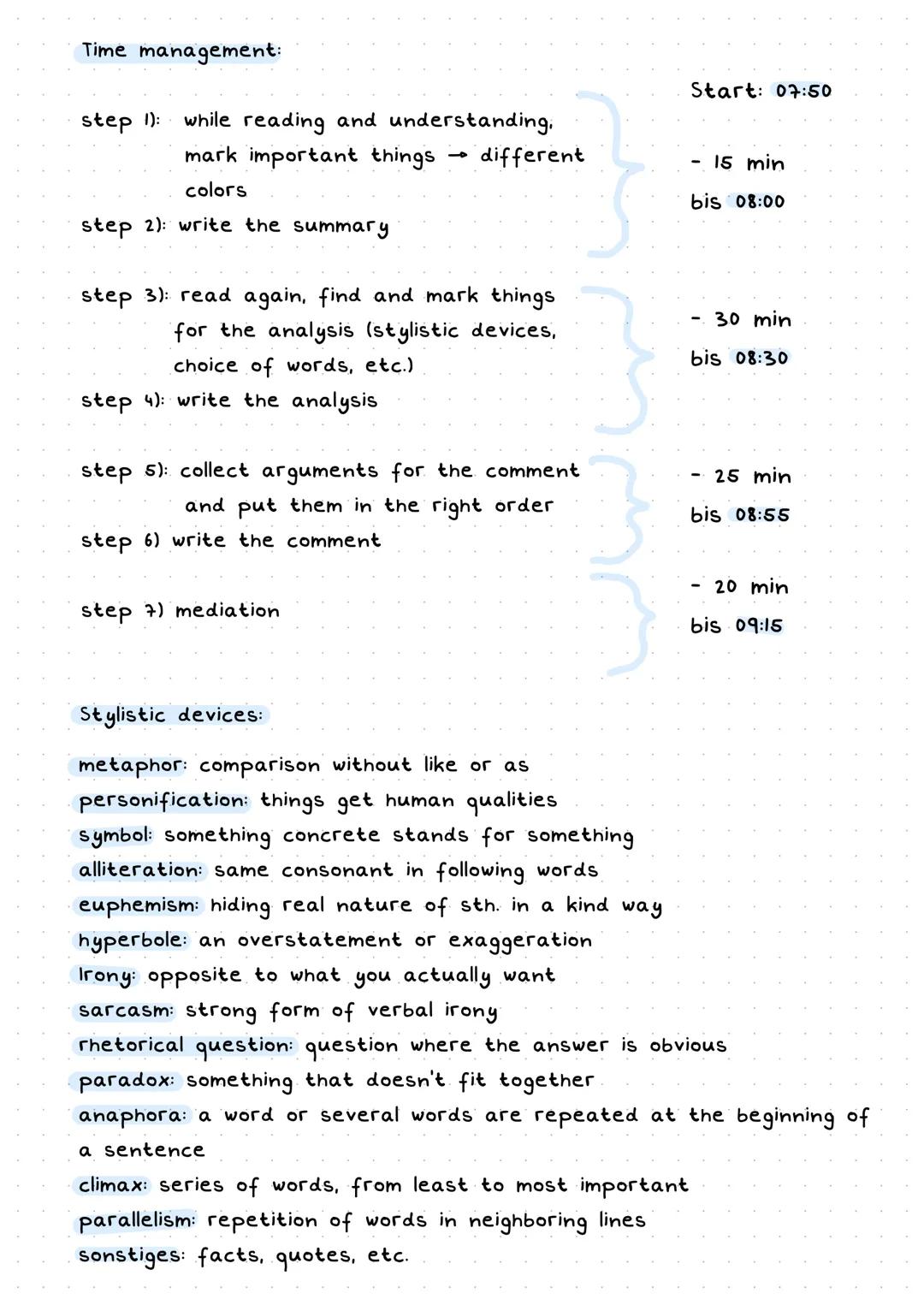 1).
Englisch Klausur
Summary
3).
Einleitungssatz
keine Zitate, Zeilenangaben
- ca 1/3 des ursprünglichen Textes
2). Analysis
Einleitungssatz