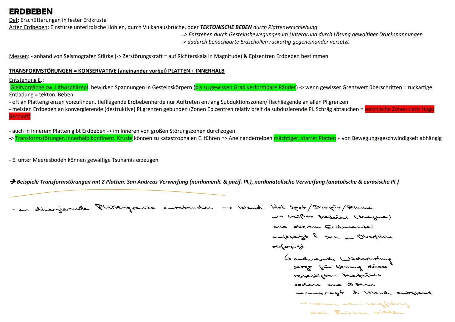1. GEODYNAMISCHE
PROZESSE PLATTENTEKTONIK
Erdbebentiefe
Lage
Epizentrum
Magma-Zentren,
Vulkanismus
(Erdmagnetfeld)
geomaguer.
Code:
Beispiel