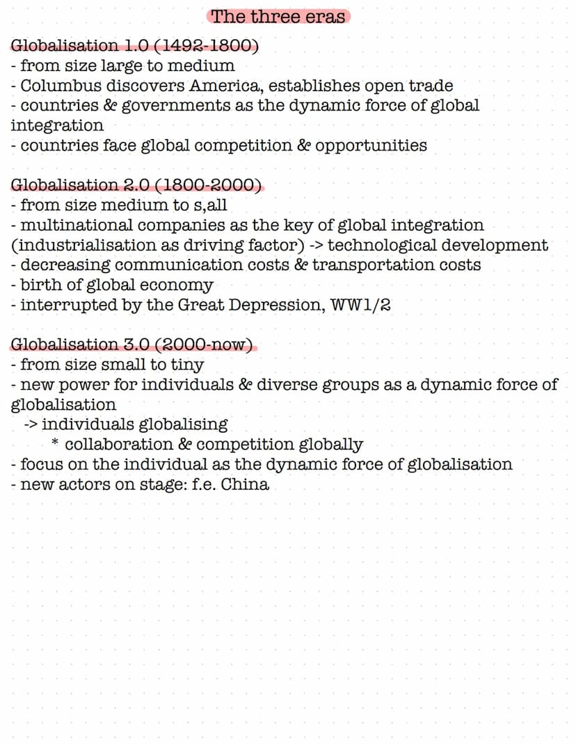 Economy:
- transport of goods
- greenwashing
- no trade barriers
Globalisation - overview
- global collaborations
- Labor mobility
- outsour