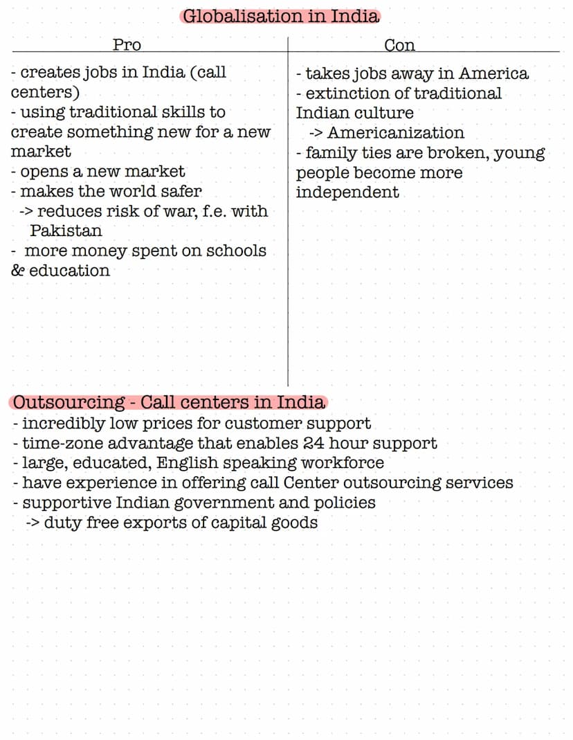 Economy:
- transport of goods
- greenwashing
- no trade barriers
Globalisation - overview
- global collaborations
- Labor mobility
- outsour