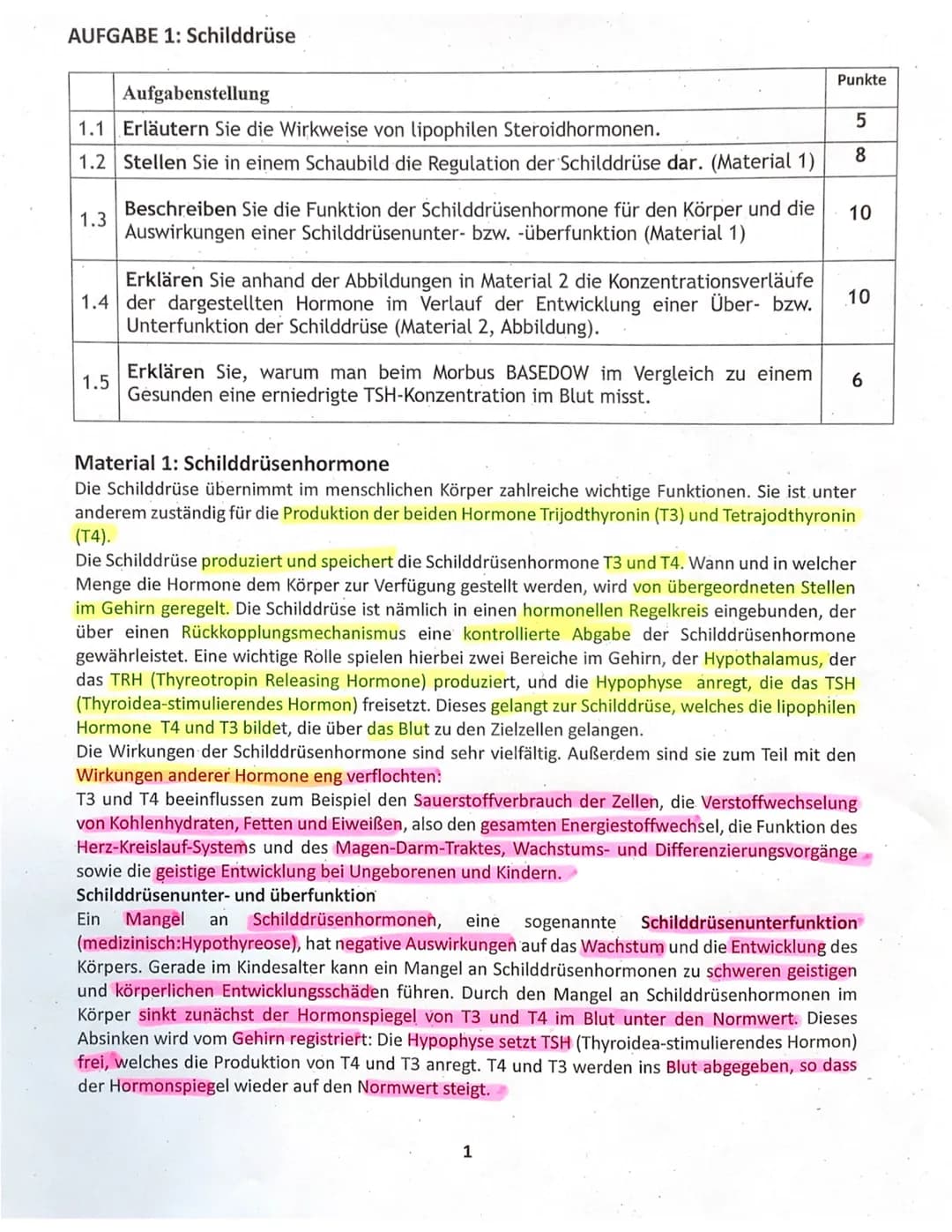 Steroidhormone, durch Zellmembran, Hormonrezepotern in der Zelle, aktivieren Gene, Bildung von Proteinen
Schilddrüse: T3+T4 → Zielzellen all