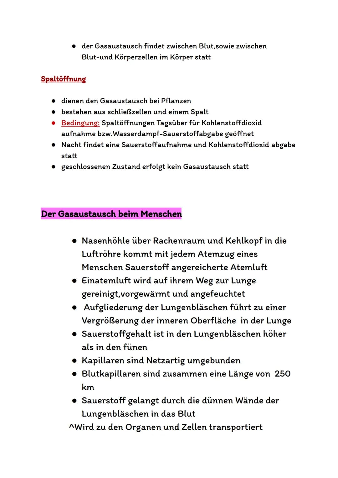 Atmungsorgane
Atmungsorgane sind die Organe in unserem Körper,die für den
Sauerstofftransport und den Gasaustausch zuständig sind.
Bei den A