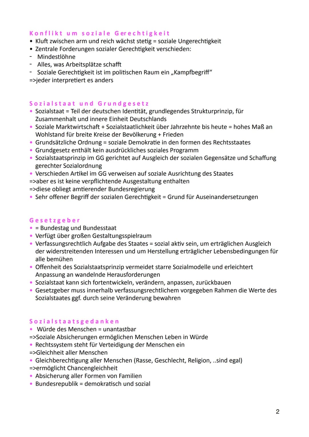 Strukturen sozialer Ungleichheit, sozialer Wandel und soziale Sicherung
Sozialstaat Definition
• Gesamtheit staatlicher Maßnahmen mit denen 