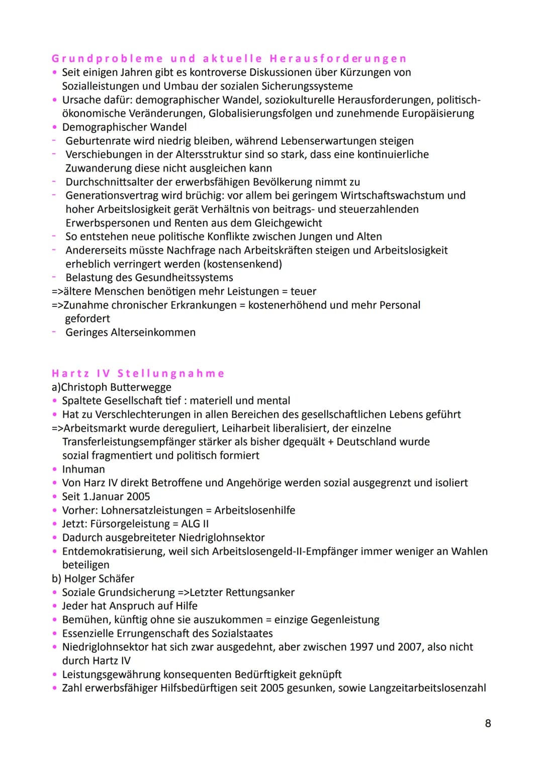 Strukturen sozialer Ungleichheit, sozialer Wandel und soziale Sicherung
Sozialstaat Definition
• Gesamtheit staatlicher Maßnahmen mit denen 