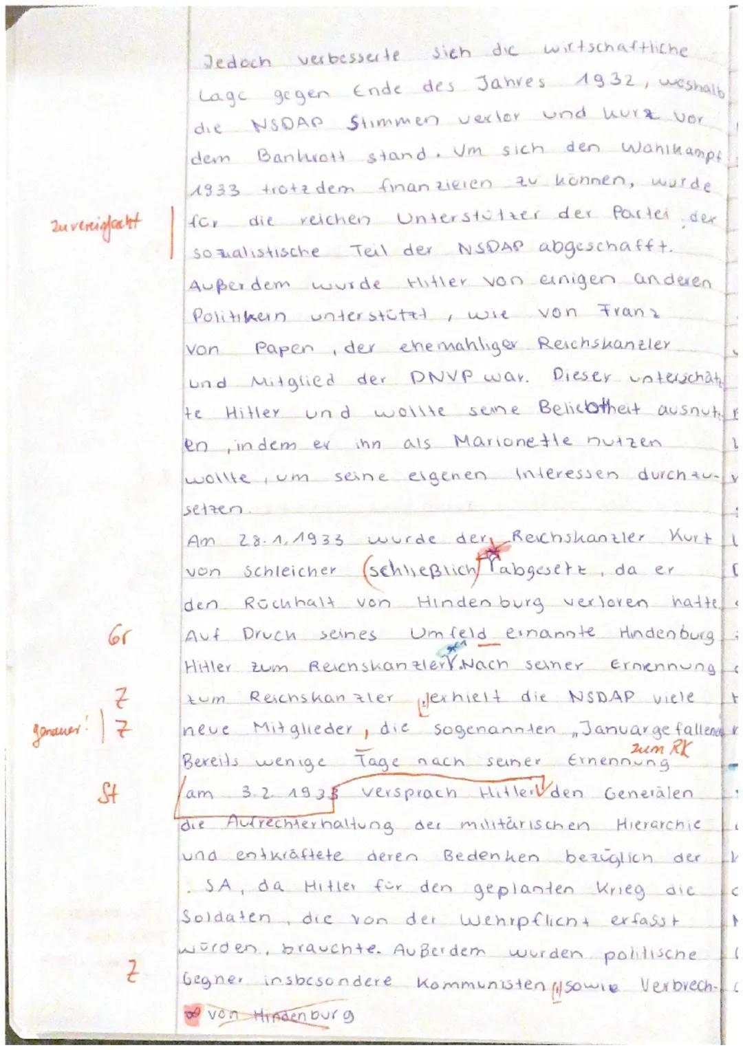 Q2
GK Geschichte
Rede Adolf Hitlers am 31. Januar 1933 an das deutsche Volk
Klausur 1
21.9.23
übertestlich
Wir wollen kämpfen für Deutschlan