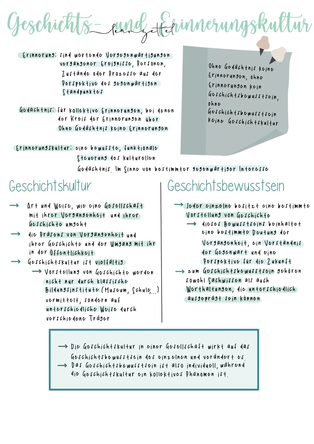 Geschichts- & #hinnerungskultur
Erinnerung: sind wertende Vergegenwärtigungen
vergangener Ereignisse, Personen,
Zustände oder Prozesse aus d