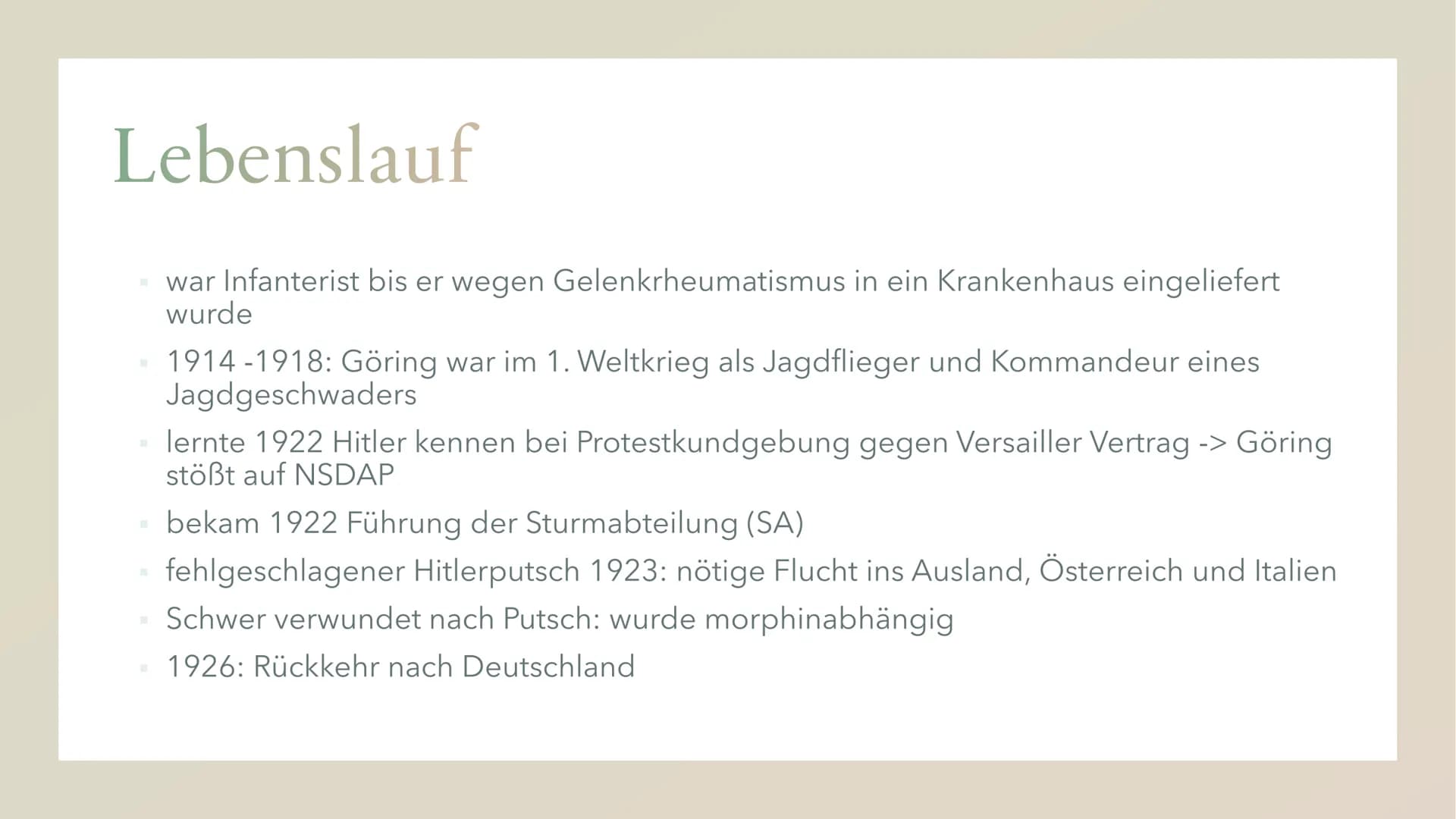 Hermann Goering Inhalt
Steckbrief
Kindheit
Lebenslauf
Politischer Aufstieg
Das Ende
Quellen Steckbrief
Namensgeber ist ein jüdischer Arzt
4 