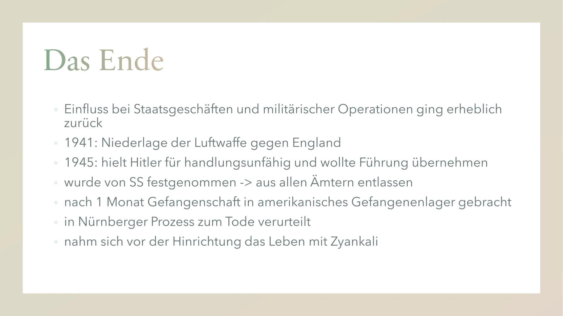 Hermann Goering Inhalt
Steckbrief
Kindheit
Lebenslauf
Politischer Aufstieg
Das Ende
Quellen Steckbrief
Namensgeber ist ein jüdischer Arzt
4 