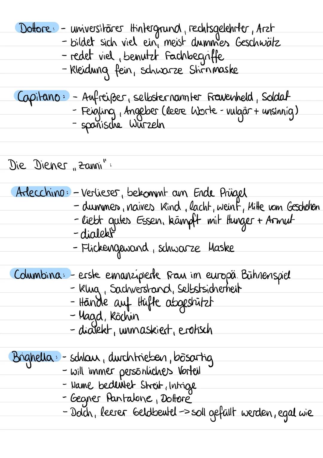 Commedia dell'Arte
Ls Körpertheater, Maskenspiel
- Theaterform
- seit 200 Jahren die einflussreichste in Europa
- Mitte des 16. Jahrhunderts