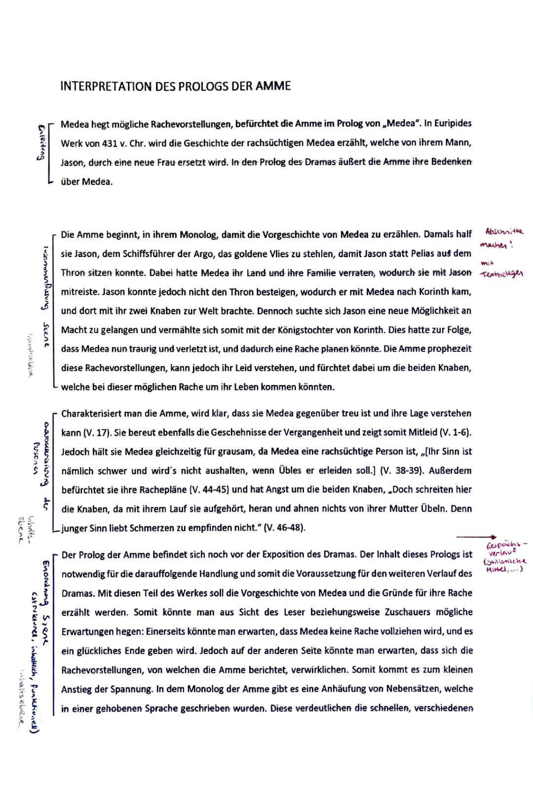 Interpretation - Prolog der Amme