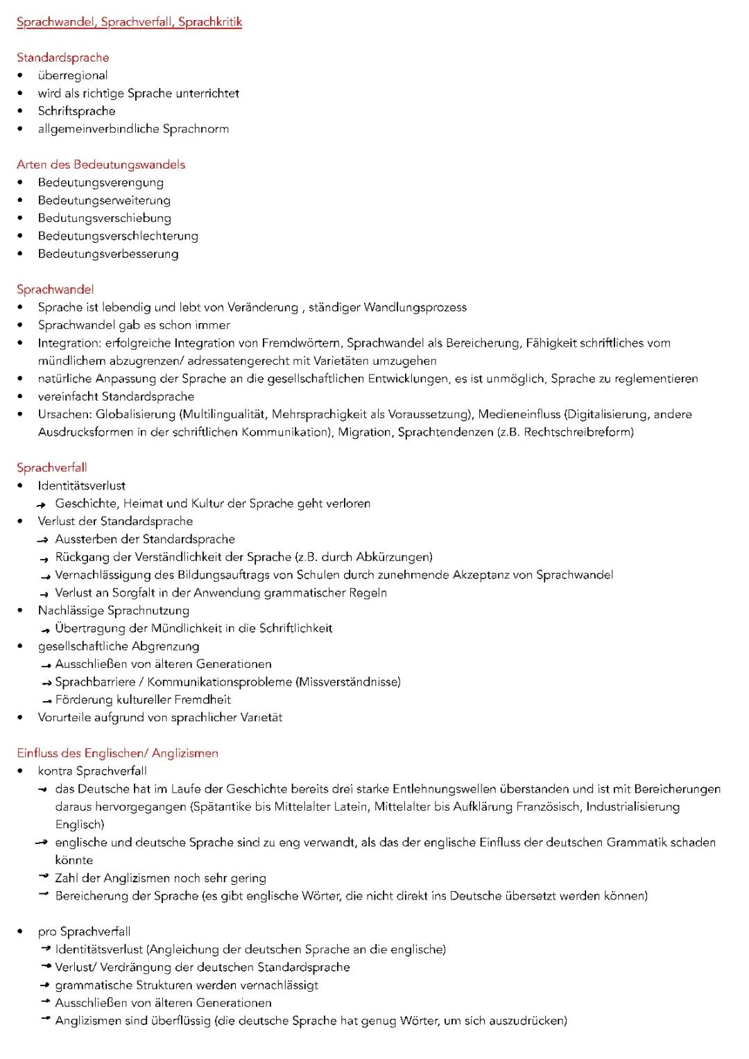 Sprachwandel, Sprachverfall, Anglizismen