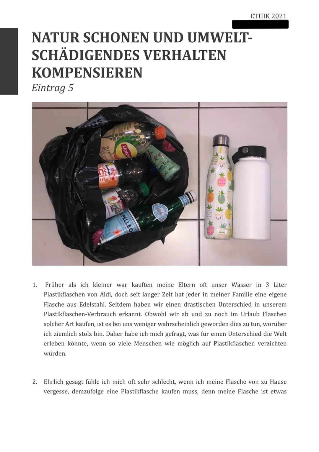 MENSCH, NATUR
&
TECHNIK
Ethik 2021
44 1.
2.
DIE NATUR WIRD UNS
ZUNEHMEND FREMD, ODER?
Eintrag 1
Ch
P
ETHIK 2021
MENSCH, NATUR & TECHNIK
Jede