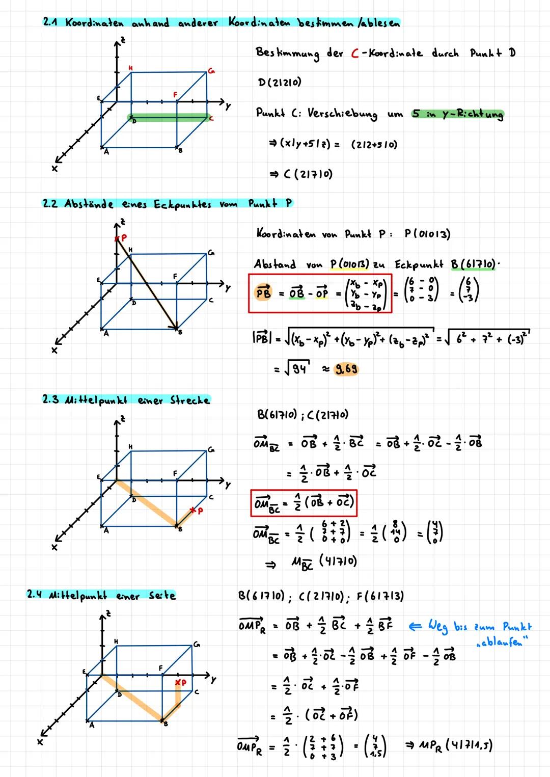 Klausur Vektoren

1. Bewegen im Raum - Vektoren

1.1 Vektoren → Verschiebungen im Raum

$\vec{v} = \begin{pmatrix} v_1 \\ v_2 \\ v_3 \end{pm