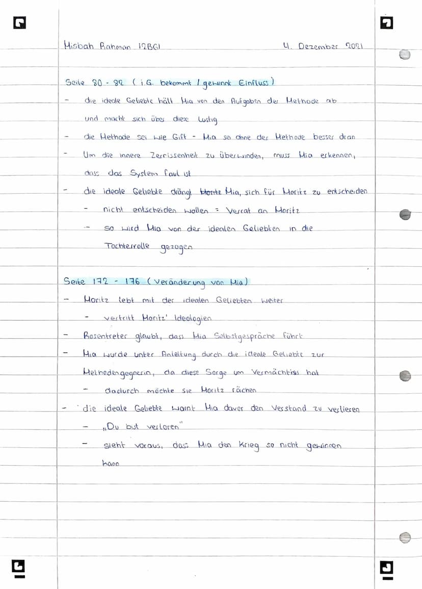 Misbah Rahman 12BG1
die ideale Geliebte Von Moritz
Seite 25-28 (Einführung)
Mia wird von der
Mia redet
-
die
mit
merkt, dass die ideale Geli