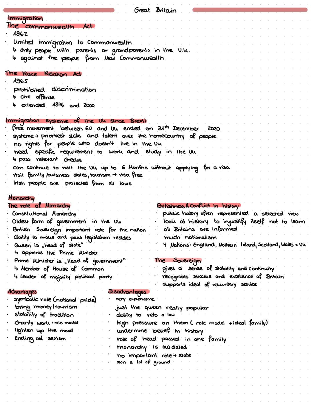  Great Britain
Immigration
Commonwealth of Nations (1931)
- voluntary association of independent states
- Consist of 54 Nations: mainly GB a