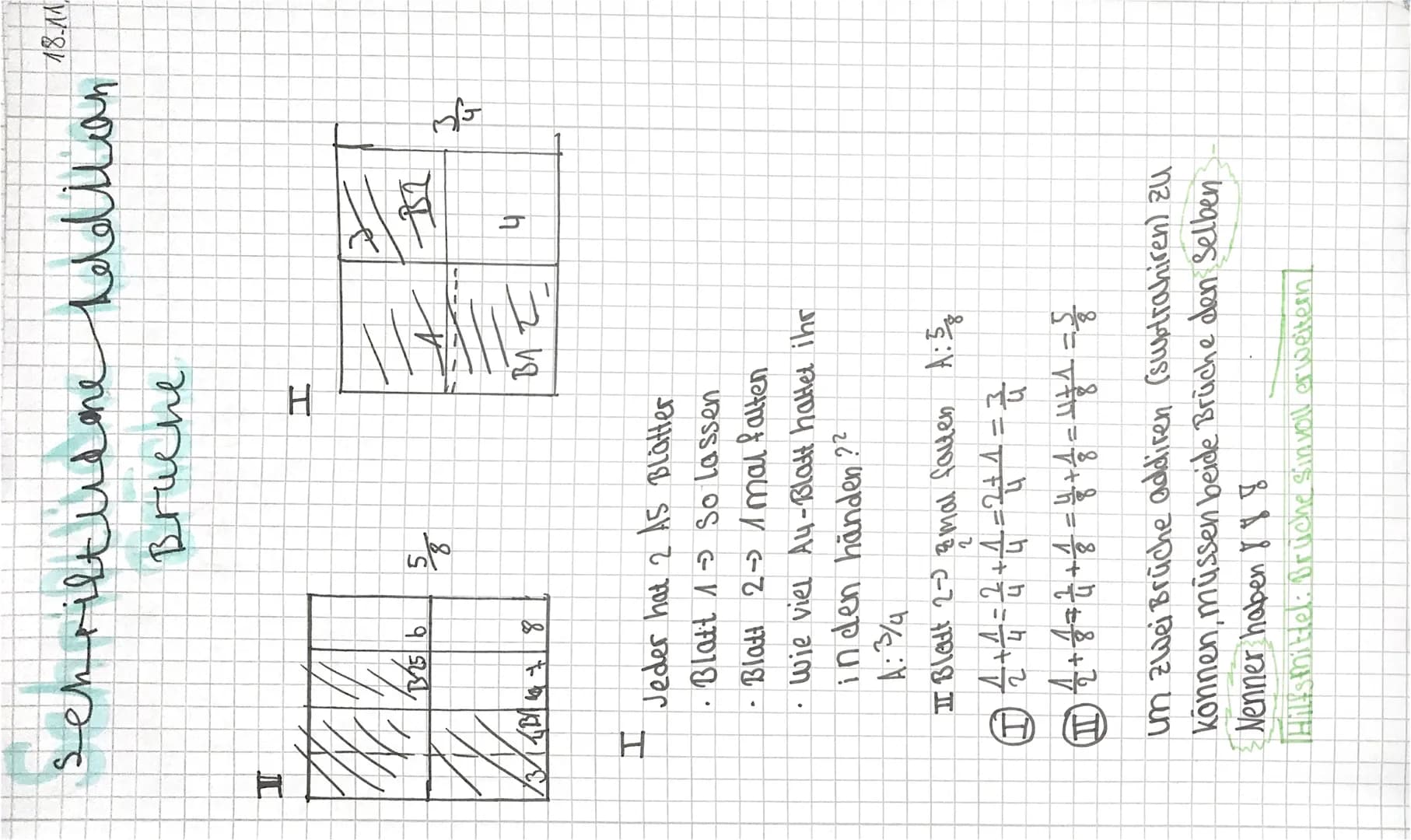 Schriftud nne holdllan
Bruche
I
√B₁ 4 + 8
H
58
BAZ
Jeder hat 2 AS Blätter
• Blatt 1 → So lassen
- Blatt 2 1 mal falten.
• Wie viel A4-Blatt 