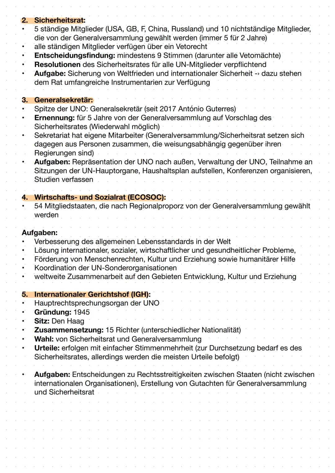 # Die Und

2.1 Die Organisation der Vereinten Nationen (United Nations Organization, UNO):

*   Gründung der UNO: 26.6. 1945 von 51 Staaten
