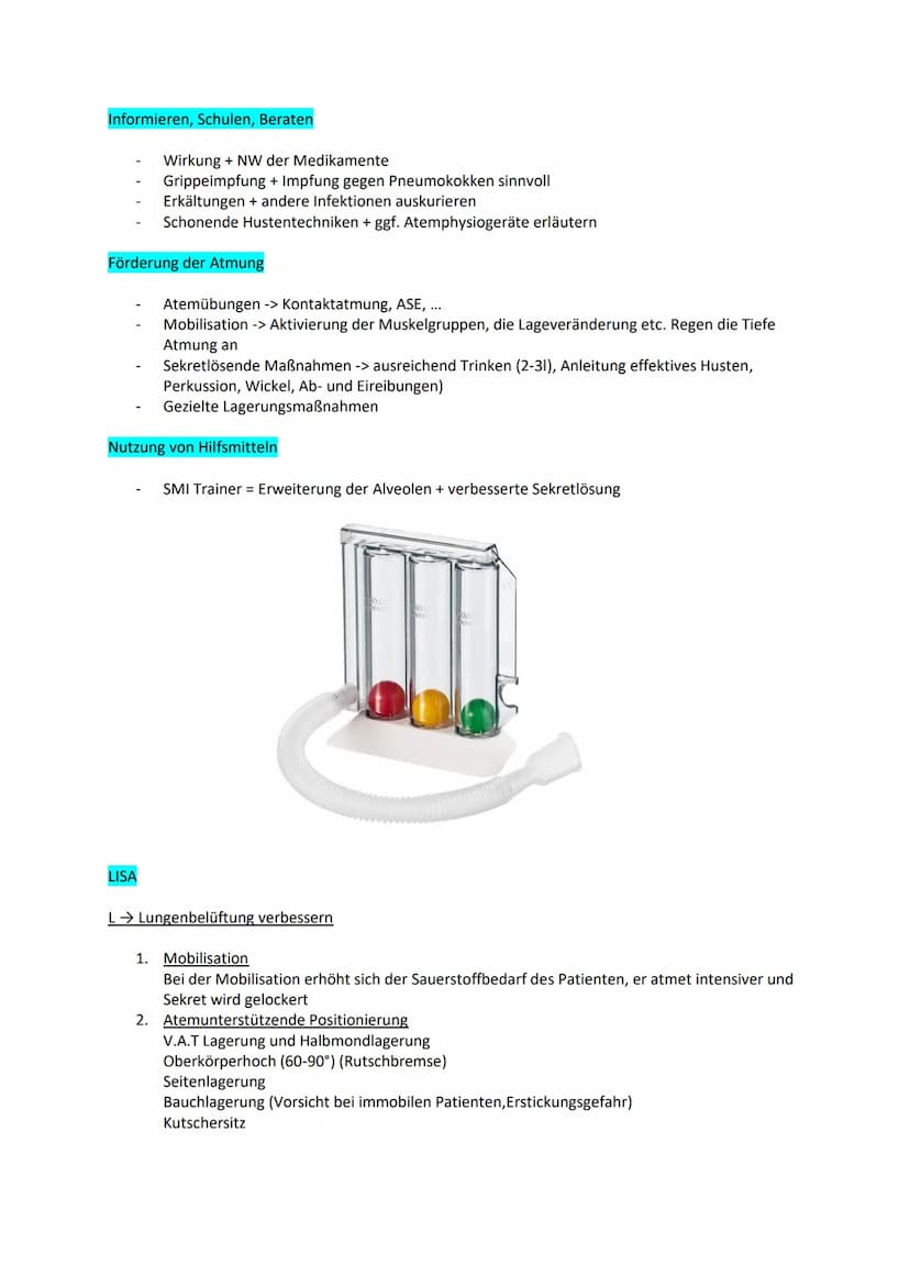 Examensthema: Pneumonie
Gliederung
Definition
Unterteilung
Anatomie
Symptome
Risikofaktoren
Diagnostik
Therapie
Komplikationen
Pflegemaßnahm