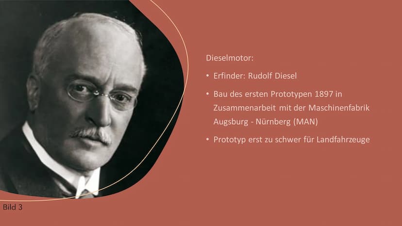 Otto- und
Dieselmotoren
Bild 1 Gliederung
1. Geschichte der Motoren
2. Funktionsweise des Ottomotors
3. Funktionsweise des Dieselmotors
4. V