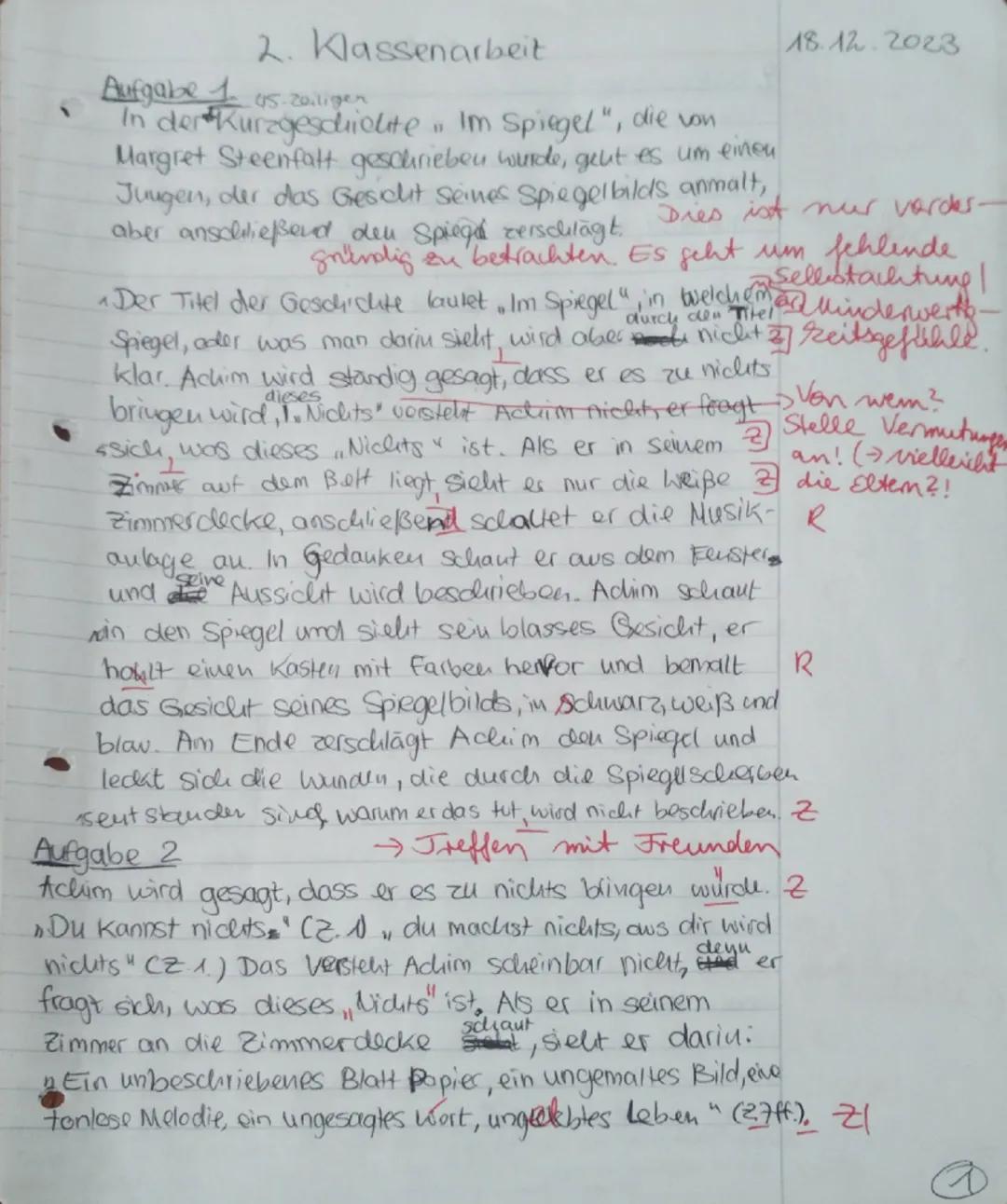 # 2. Klassenarbeit

Thema: Analyse von Kurzgeschichten

Klasse 8
Deutsch / Vy
18.12.2023

Margret Steenfatt
(* 7. Januar 1935 in Hamburg; † 