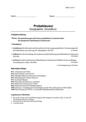 Know Erdkunde/Geografie - Q1, Klausur 1:  Landwirtschaft  thumbnail