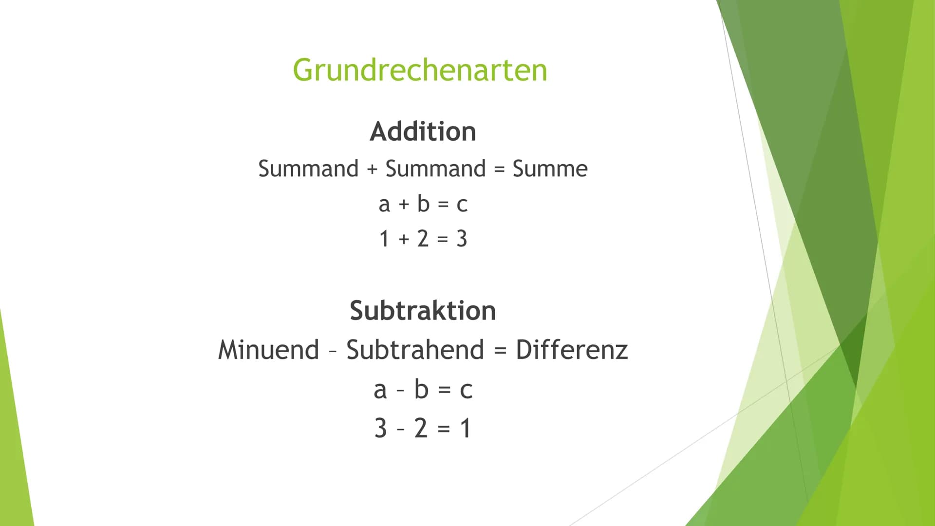 Stoffvermittlung
1. Rechenarten und Rechenregeln
►2. Gleichungen und Gleichungssysteme
► 3. Trigonometrie
4. Berechnung geometrischer Figure