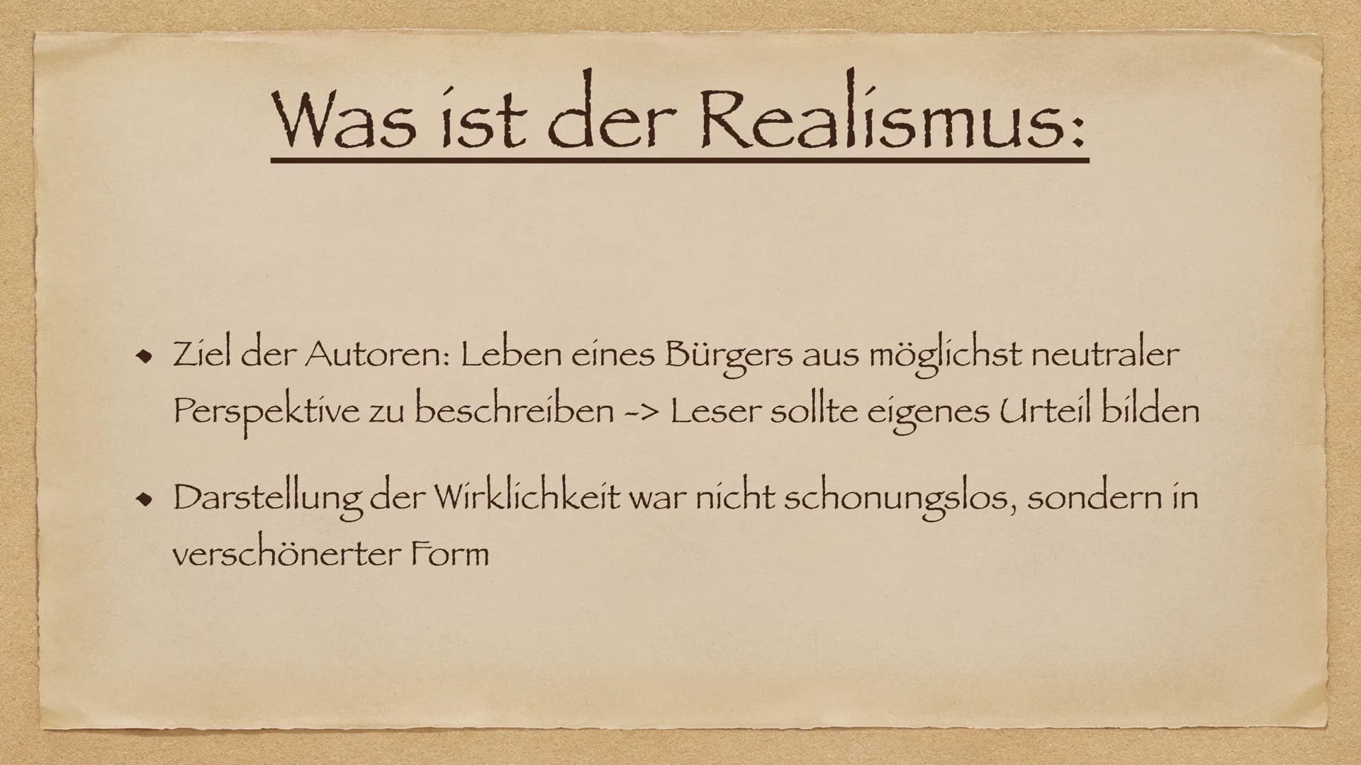 Realismus
Epoche der schönen Wirklichkeit
07 Was ist der Realismus?
Historische Hintergründe
Merkmale und Themen
Formen des Realismus
Sprach
