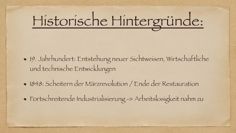 Realismus
Epoche der schönen Wirklichkeit
07 Was ist der Realismus?
Historische Hintergründe
Merkmale und Themen
Formen des Realismus
Sprach