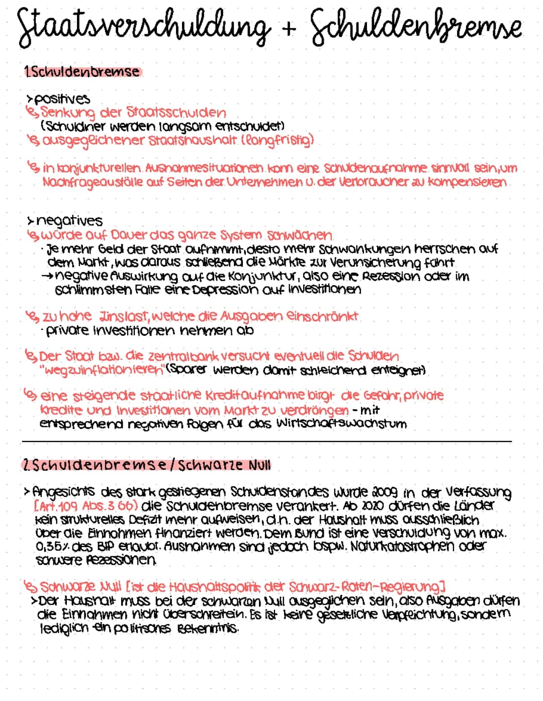 Staatsverschuldung und Schuldenbremse