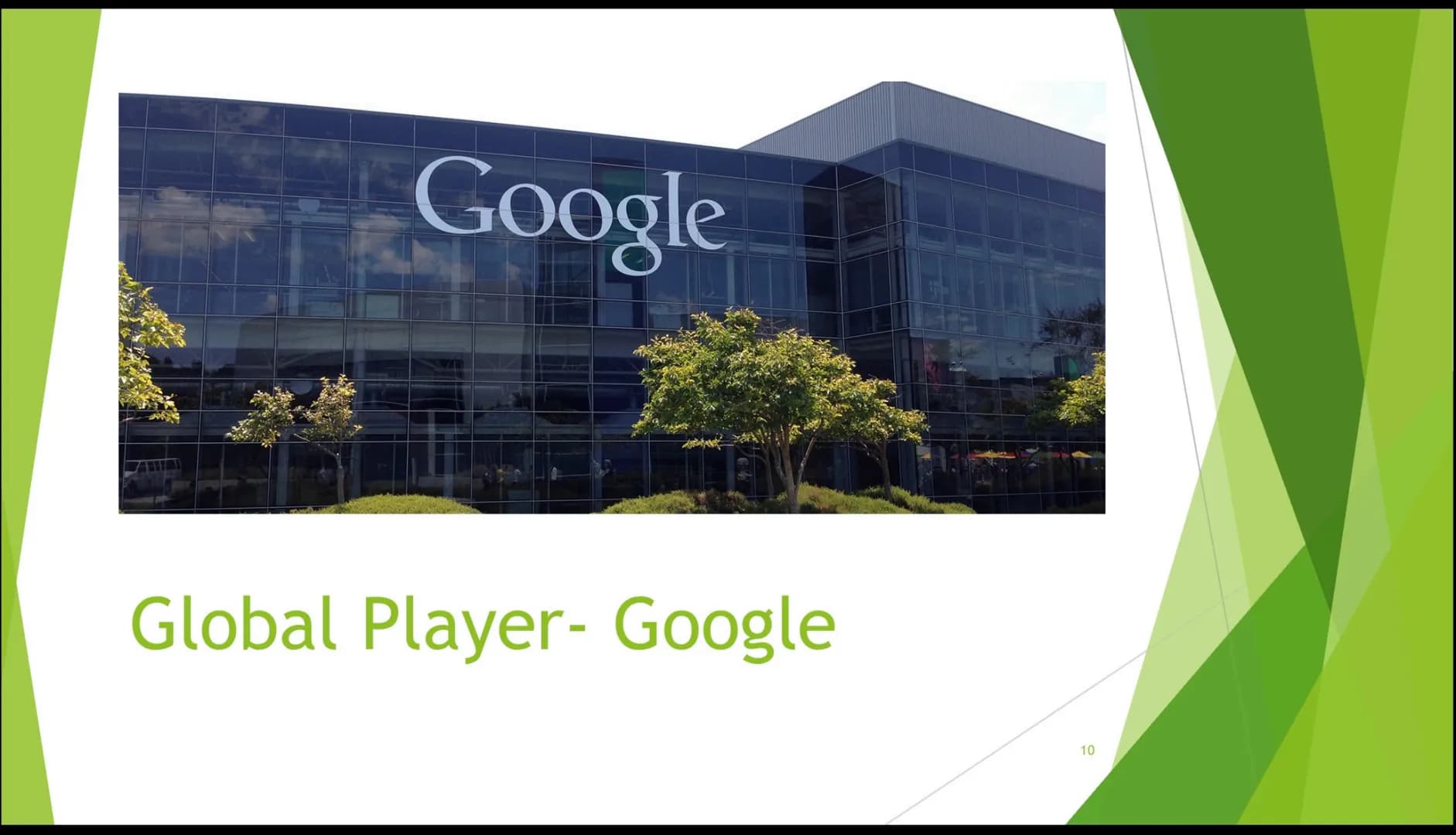 GLOBAL
PLAYER
Google Global Player- Shell
Shell
2 Allgemeines
► Mineralöl und Erdgas
Unternehmen
In mehr als 140 Ländern
► Hauptsitz in Holl