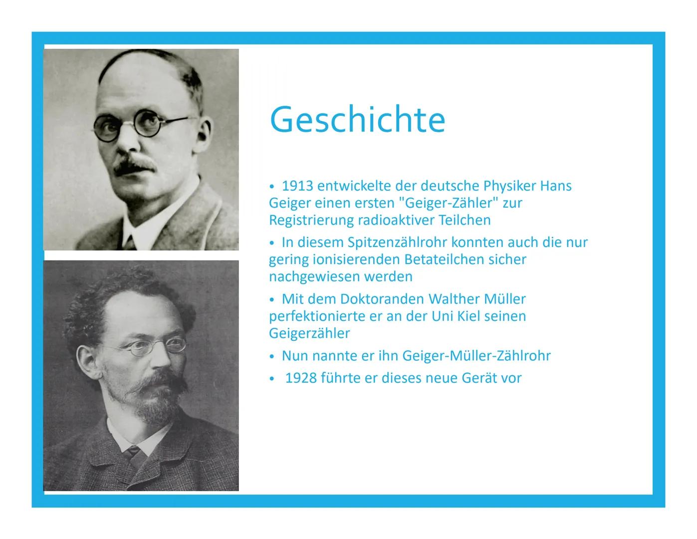 DAS GEIGER-
MÜLLER-
ZÄHLROHR Inhalt
Was ist ein Geiger-Müller-Zählrohr?
Aufbau
Funktionsweise
Geschichte
Typen von Geiger-Müller-Zählrohren
