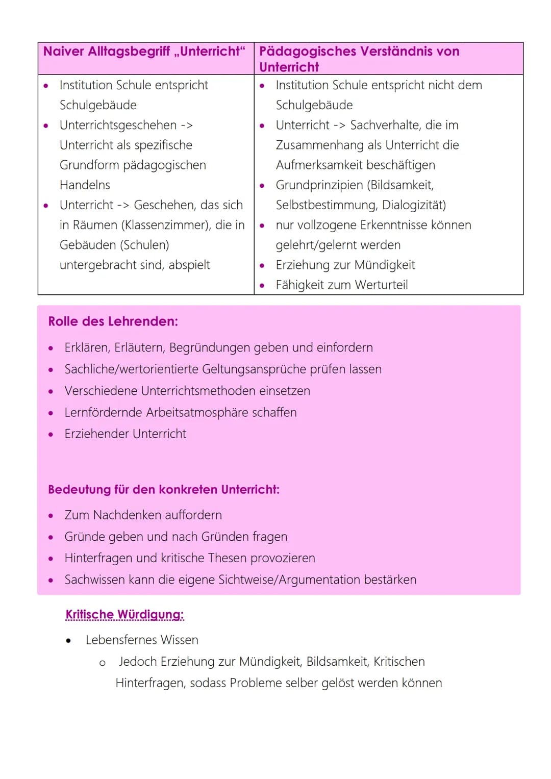 Grundannahmen:
Pädagogisches Handeln = Aufforderung des Lernens, Anregen der
●
●
●
●
●
Bildsamkeit:
(eidetisches bzw. anthropologisches Prin