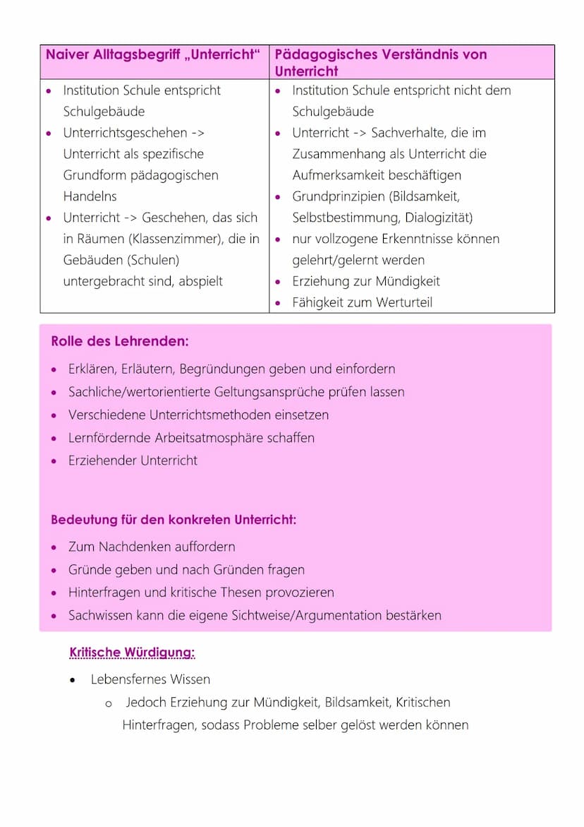 Grundannahmen:
Pädagogisches Handeln = Aufforderung des Lernens, Anregen der
●
●
●
●
●
Bildsamkeit:
(eidetisches bzw. anthropologisches Prin